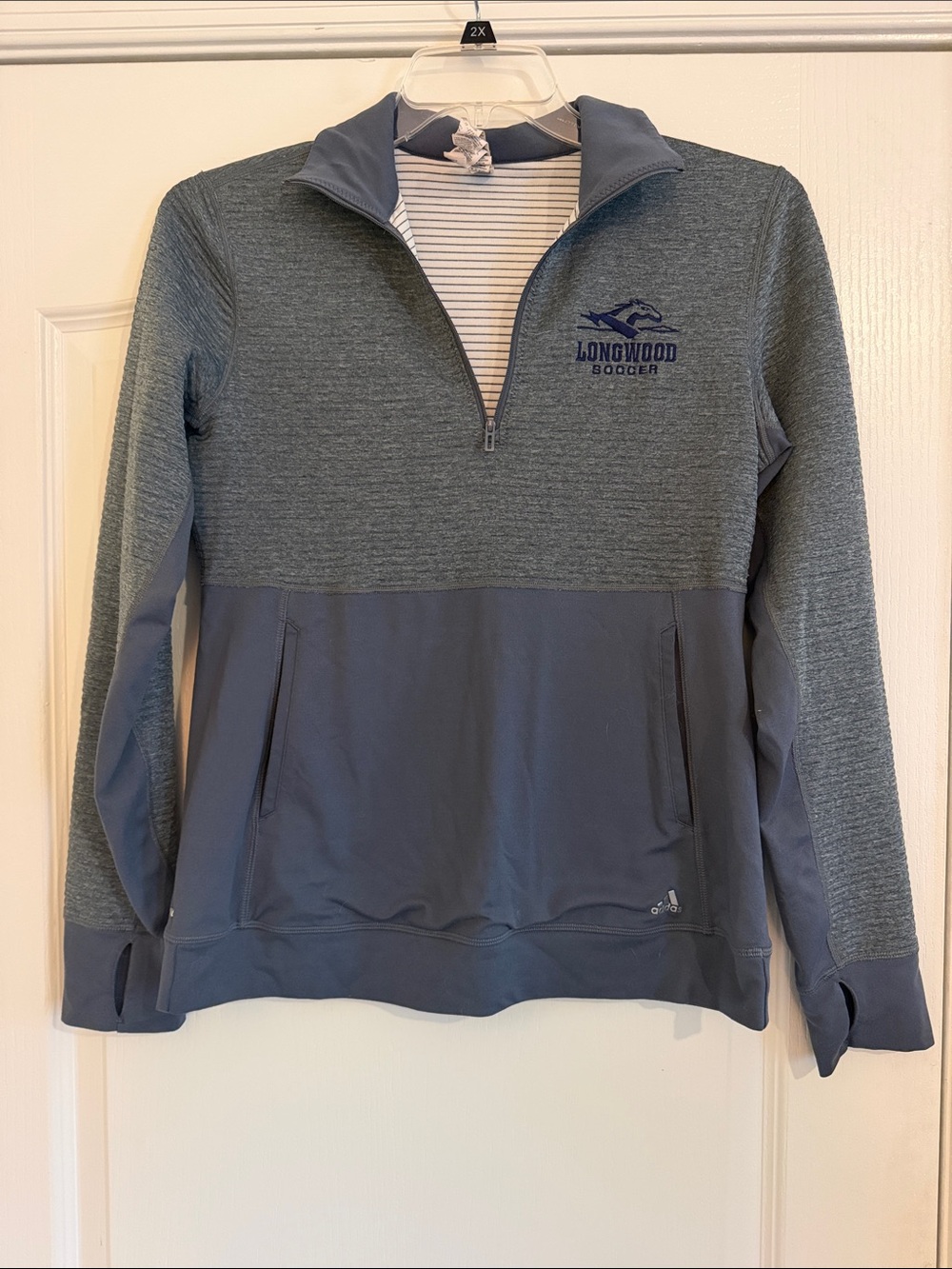 Unique Longwood Soccer Women’s Heather Slate 1/4 Zip Pullover
